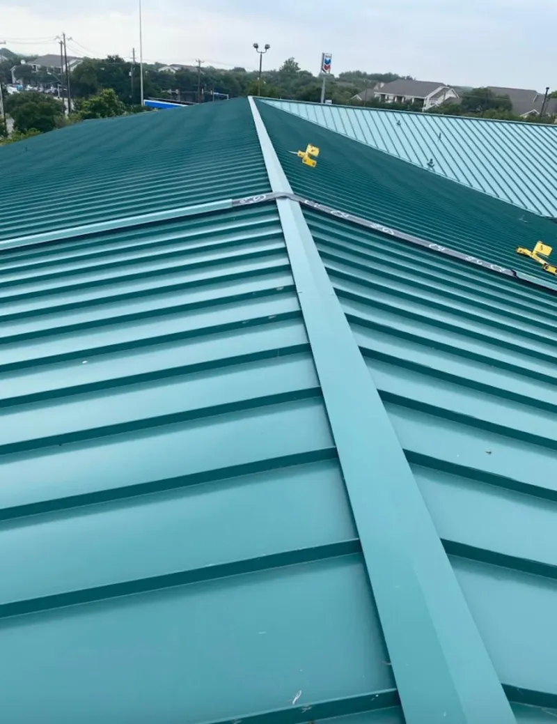 Green commercial metal roof ridge and valley for Metal Roof Repair in Moundsville